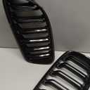 Front Bumper Kidney Grille, Pair Gloss Black Grill Double Line Compatible with 2009-2011 BMW E90 328i 318i 320i 323i 325i 330i 335i