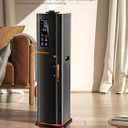 2.64Gal Humidifiers for Bedroom Large Room, Warm and Cool Mist up to 500ft, Top Fill Diffuser Ambient Light, 3 Mist Modes, 24H Timer, 35dB Quiet Humidifier for Home Office Plants (Black)