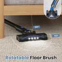 OLIXIS Cordless Vacuum Cleaner, Rechargeable Upright Cleaner with Flexible Steering, Extendable Wand, LED Headlight, 3 Brushes & Wall Mount, Handheld Vacuum for Hardwood Floor Home Cleaning