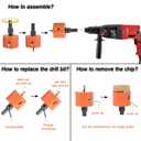 4-1/4 inch Hole Saw with Arbor for Metal Wood and Plastic, 4.25 inch Hole Cutter for Different Project with Smooth and Flat Drilling Edge, Fast Chip Removal