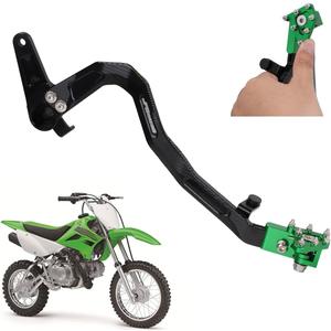 JFG RACING Motorcycle Folding Rear Brake Pedal Foot Lever CNC For KLX 110 KLX110 2010-2020 Pit Dirt Bike Green