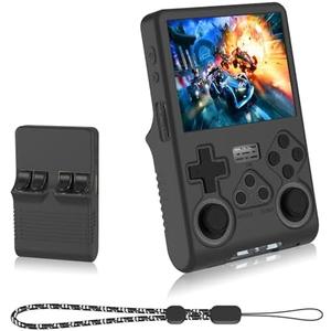 Silicone Case for R40S PRO, Anti-Slip, Shock Proof, Soft Protective Case for R40S Pro Handheld Game Console with Lanyard - Black