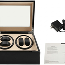 Watch Winder, Watch Rotating Display Case,4 Automatic Watch Winder with 6 Storage Case