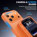 Official Cosmic Orange for iPhone 17 Pro Max Case, Heavy Duty Protection, Compatible with MagSafe, Tough Non-Slip, Matte Surface Phone case for iPhone 17 Pro Max 6.9", Orange