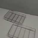 FORUP Sunglasses Organizer, Plastic Stackable Eyeglass Case Storage Organizer, Sunglass Glasses Storage Box with Hinged Lid (Clear)