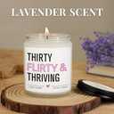 30th Birthday Gifts for Women, 1996 30th Birthday Decorations Idea for Her Him, Thirty Flirty and Thriving Decoration Candle, 30 Year Old Bday Gifts for Sister Daughter Friend Bestie Coworker Wife