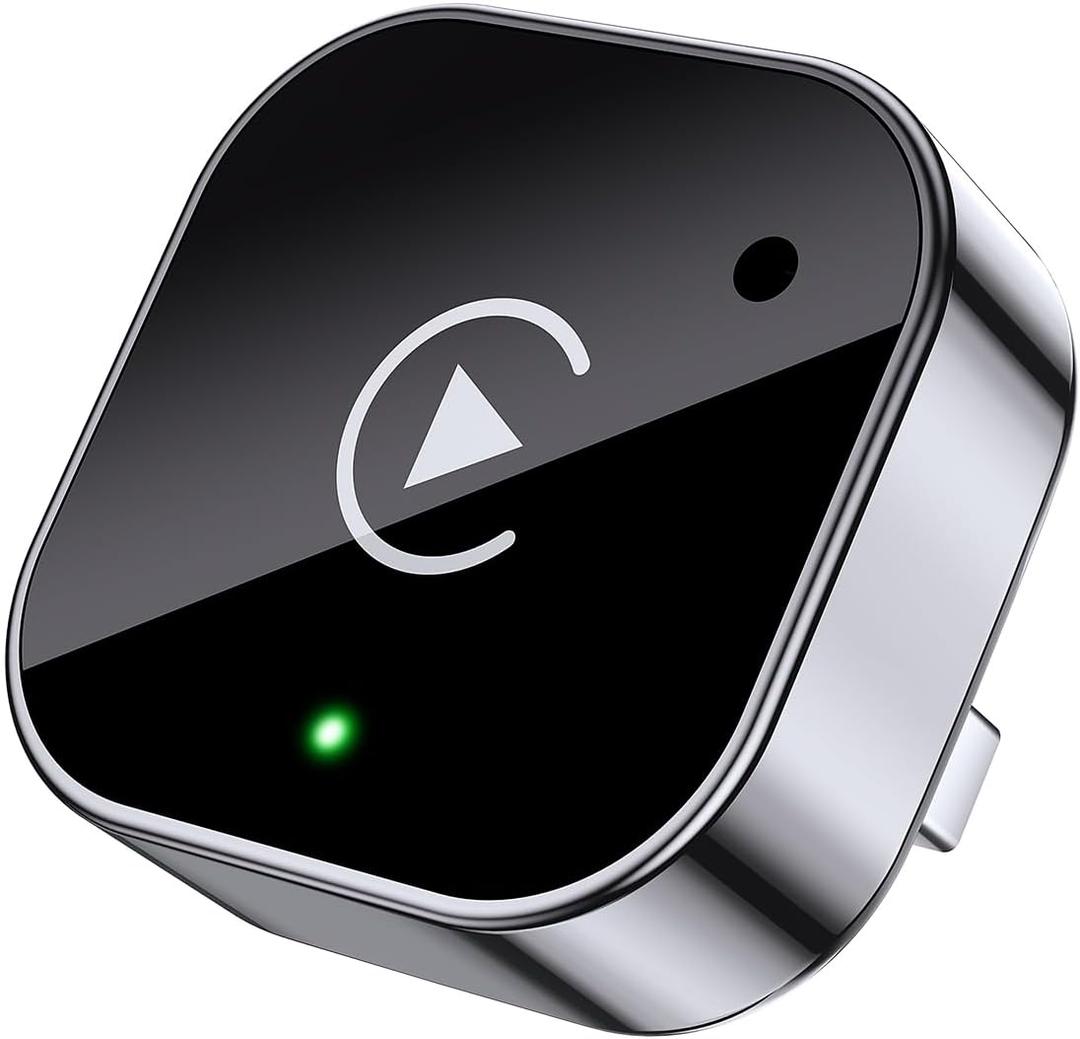 2-in-1 Wireless CarPlay & Android Auto Adapter, Plug & Play CarPlay Dongle Converts Wired to Wireless, Fast Auto-Connect, No Delay, Compact Design for iPhone & Android with USB/USB-C Port(Black)