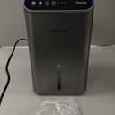 Dehumidifier for Basement (85 OZ, 800 sq ft) Quiet Dehumidifiers for Home, Auto Shut-Off, Sleep Mode, 3 Gear Timer(8H,16H,24H), Small Dehumidifier for Bedroom, Bathroom with Drain Hose (Black Gray)