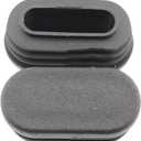 12PCS 0.59x1.28inch Black Oval Plastic Pipe Insert Chair Leg Table Leg Casing End Cap Furniture Leg Cap Tube Insert Suitable for Desk Filing Cabinet Furniture