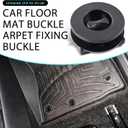 4 PCS Car Carpet Fixing Clips, Plastic Non-Slip Floor Mat Buckle, Interior Floor Mat Safety Non-Slip Fasteners Accessories, Universal for Cars Portable Fixing Device (Black)