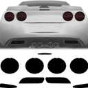 NDRUSH Smoked Taillight Rear Marker Lights Vinyl Tint Film Precut Overlay Tail Light Wrap Cover Compatible with Chevy Corvette 2005-2013