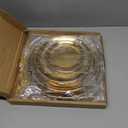 2 Set Stainless Steel Cupcake Stand, Gold Metal Serving Tray Cake Holder Cake Display Stand for Holiday Dessert Table Decorations Birthday Party Wedding (3 Tier x 2)