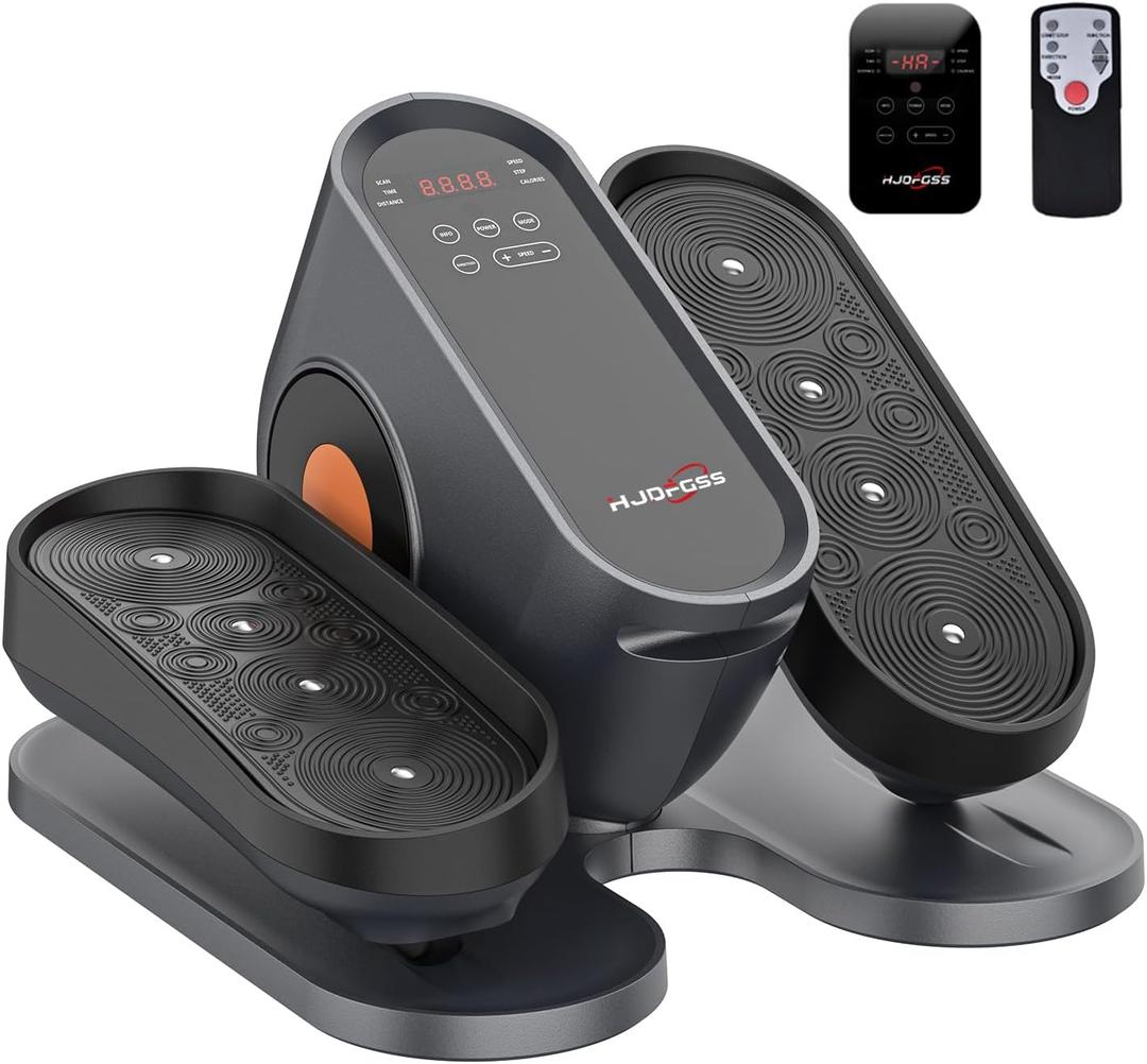 Under Desk Elliptical Machine, Electric Ellipse Leg Exerciser While Sitting for Seniors Adults, Leg Ercise Pro, Leg Exerciser While Sitting, Home Use Seated Ellipse Leg Exerciser (Grayish orange)