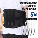 DOKIBI Back Brace for Lower Back Pain Relief,Lumbar Waist Support for women,Lower Back with 3D Lumbar Pad for Work Sports Sciatica, Scoliosis(BlackL)