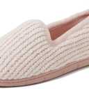 Dearfoams womens Memory Foam Slipper Gifts for Her - Rachel Closed Back House Shoe (7-8, Pink Chenille)