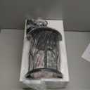 zeyu Modern Outdoor Hanging Porch Light, 14.6 Inch Outdoor Pendant Lights for Porch, Die-Cast Aluminum with Clear Water Ripple Glass, Black Finish, ZX48MH-WG BK (Large)