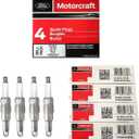 MAS Set of 8 Ignition Coils Pack Straight Boot & Motorcraft Spark plug SP546 SP515 Compatible with Ford F150 F250 F350 Super Duty Expedition Lincoln Navigator V8 5.4l Replacement for DG511 FD508