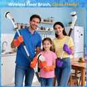 Electric Spin Scrubber, Ultimate Household Cleaning Brush with 90Min Runtime & 8 Heads & 2 Modes- 52in Electric Shower Scrubber Deep Clean for Bathroom Grout, Oven, Shower, Tile & Car, IPX6 Waterproof