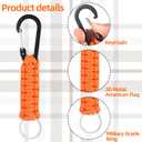 Frienda 2 Set Heavy Duty Paracord Lanyard Necklace Whistles Strap Braided 550 Keychain Lanyard for Outdoor Activities Camera