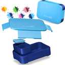 My Vesperbox Lite – Mini Lite - Kids Bento Lunch Box – Extra Durable Lunchbox for Toddlers and School – Leakproof, Child-Friendly, Ideal for Daycare, Preschool & Elementary School  (Light Blue - Blue - 19x13x5cm)
