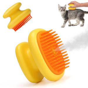 Cat Steam Brush, 3 in 1 Cat and Dog Grooming Brush for Shedding, Pet Hair Cleaning, Silicone Massage, Anti-Static Pet Spray Hair Removal Comb