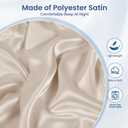 Satin Pillowcase for Cervical Pillows, (Cover Only) Fit for 24.8"x14.96"x5.51"/3.54" Orthopedic Neck Support Pillow, Silky Smooth Pillowcase Cover with Zipper Closure (Champagne)
