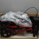 Rollator Walkers for Seniors with Seat, Lightweight Ultra-Compact Travel Rolling Walker, 350lbs Capacity, Heavy-Duty Extra-Wide Seat, Easy Folding, Height Adjustable for Tall Over 6ft, 8" Big Wheels (Red)