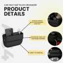 AC4 Universal Car Seat Gap Filler Organizer | Premium PU Leather Storage for Car, SUV & Trucks | Car Pocket Organizer for front seat, Cable Slots, Wallet, Sunglasses & Essentials.