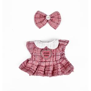 17cm Doll Clothes(NO Doll), Cute Dolls Outfit Accessories with Hair Clip + Skirt, Small Kawaii Clothes Set for Dolls (Style 19)