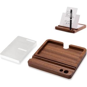 Daily To Do List Planner, Daily ToDo Checklist Cards and black Walnut Stand,50 Checklist Cards-Perfect NotePads for Work Desk or SchoolProductivity System Planners Notebook for Office Accessories