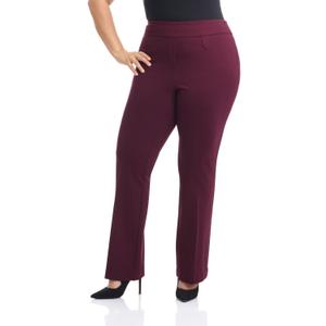 Rekucci Curvy Woman Secret Figure Knit Bootcut Plus Size Pant w/Tummy Control, 24W