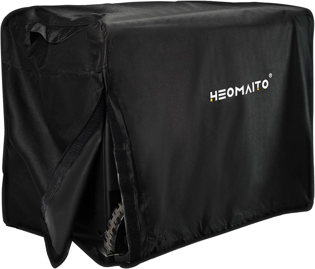 Generator Cover Heavy Duty Waterproof 25" Portable Generator Protection Cover 600D Universal for Most 3000-5000 Watt Portable Generators, 25L x 24W x 21H Black