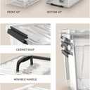 WYT Clear Storage Latch Bins, 6-Pack Storage Organizer Box with Handle and Lids, 5-Litre