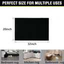2 x BOANKODU Bathroom Rugs 32x20, Extra Soft Absorbent Chenille Bath Rugs, PVC Backing Quick Dry, Machine Washable Bath Mats for Bathroom Floor, Tub and Shower, Home Decor Accessories, Black