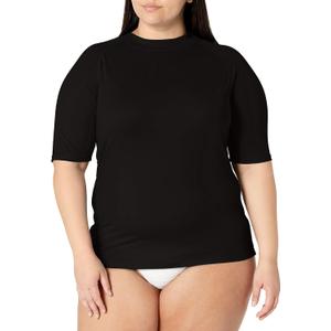 Kanu Surf Women's Plus-Size UPF 50+ Active Rashguard & Workout Top (1X, Black)