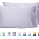 Sunflower Queen Pillowcases Set of 2, 100% Cotton Queen Size Pillow Cases 2, 20×30 inches Light Purple, Soft and Breathable