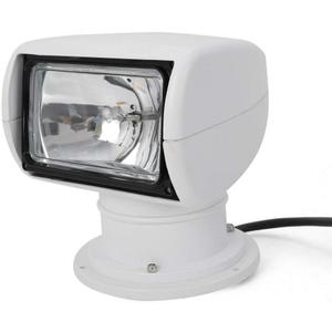 YIYIBYUS Spotlight Marine Spot Light Boat Searchlight Remote Control 12V 100W White Waterproof Spotlight 360 Degree Rotate Omnibearing Lighting for Boat Truck Car Marine (White)