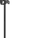 Heavy Duty 36 Inch Cane Bolt Gate Drop Rod Gate Stopper Hardware, Wooden Fence Latch for Gates, Metal Gates Doors Stopper for Gate Ground, Wrought Iron Gate Latches, Black Finish, 1 Pack