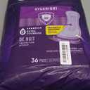 Poise Overnight Incontinence & Postpartum Pads for Bladder Leaks, 8 Drop Extra Coverage, 36 Count