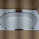 Oval Vessel Sink 20 Inch Above Counter - White Ceramic Countertop Bathroom Sink, 19.5" x 12.2" Modern Vanity Art Basin Porcelain Hand Wash Basin