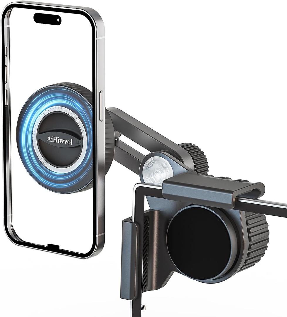 for Magsafe Tesla Phone Mount, Magnetic Power Adjustable, No Glue Required for Screen, Car Phone Holder for Model Y/ 3, for Tesla Model y Accessories Dash Car Mount fits All Phones