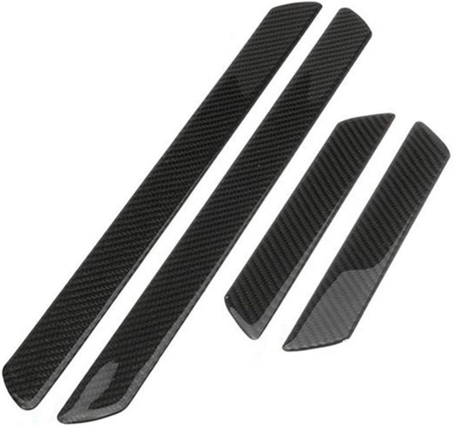 Car Door Sill Plate Protectors,Door Entry Guards Sill Scuff Cover Panel Step Protector Sticker 4PCS Universal,Carbon Fiber Pattern (19.25x1.44inch)