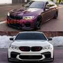 Front Bumper Lip Splitter Spoiler Fit for BMW M5 F90 2018 2019 2020 Gloss Black 3pcs M Style Air Chin Body Kit Exterior Accessories