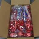 Gyufise 6 Pack Metallic Foil Spray Centerpiece Star Table Decoration Burst Table Centerpieces Table Decor for Birthday Wedding Anniversary Graduation Holiday Party Supplies Red Blue Silver