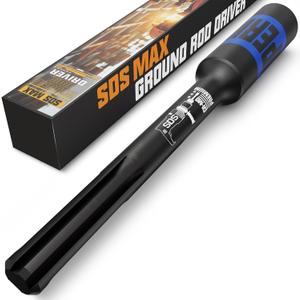 SDS-Max Ground Rod Driver for Driving 5/8-inch & 3/4-inch Ground Rods, Ground Rod Driver Adapter Bits, Compatible with SDS-Max Rotary Hammer Drill Tool,CR-MO Steel