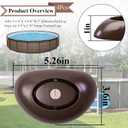 4 Pcs Pool Leg End Caps 5-1/4" 3-5/8" 1" Fit for Coleman 2022-2023 18ft x 48in, 24ft x 52in, 22ft x 52in Round Above Ground Swimming Pool Foot Supports, for 2.5" x 1.75" Frame Vertical Legs