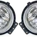 Front Bumper Fog Light Assembly Pair for 2007-2015 Mini Cooper R56/Mini Clubman 2006-2013 With Clear Lens Fog Lamp Assembly Driver & Passenger Side