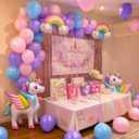 TOVIDO 19-Pc Unicorn Balloon Kit - Unicorn Balloons and 3D Rainbow and Latex Balloons for Birthday Party Decorations