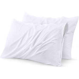 Two White Pillow Case 20x28 Inches