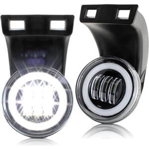 LED Fog Lights with DRL for Dodge Ram, Clear Lens Fog Lamps with Daytime Running Lights for 1994 1995 1996 1997 1998 1999 2000 2001 2002 Dodge Ram 1500 2500 3500 Accessories